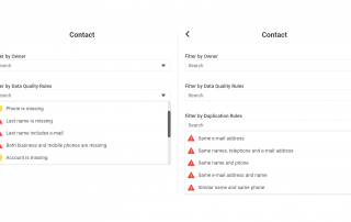 Review and remediate data quality issues - screenshot from data quality application for Dynamics 365.