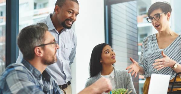 Knowledge sharing session.